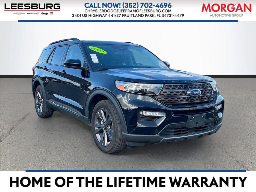 Black Metallic 2022 Ford Explorer SUV / Crossover All-Wheel Drive Automatic