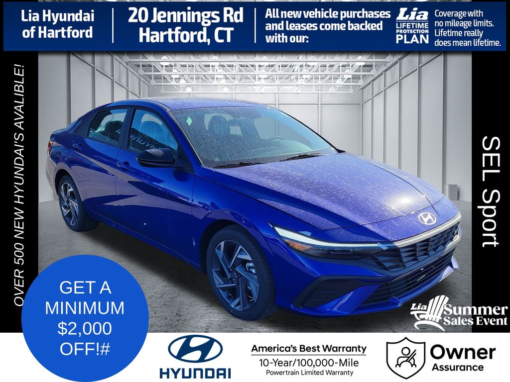 Intense Blue 2026 Hyundai Elantra Sedan Front-Wheel Drive Continuously Variable Transmission