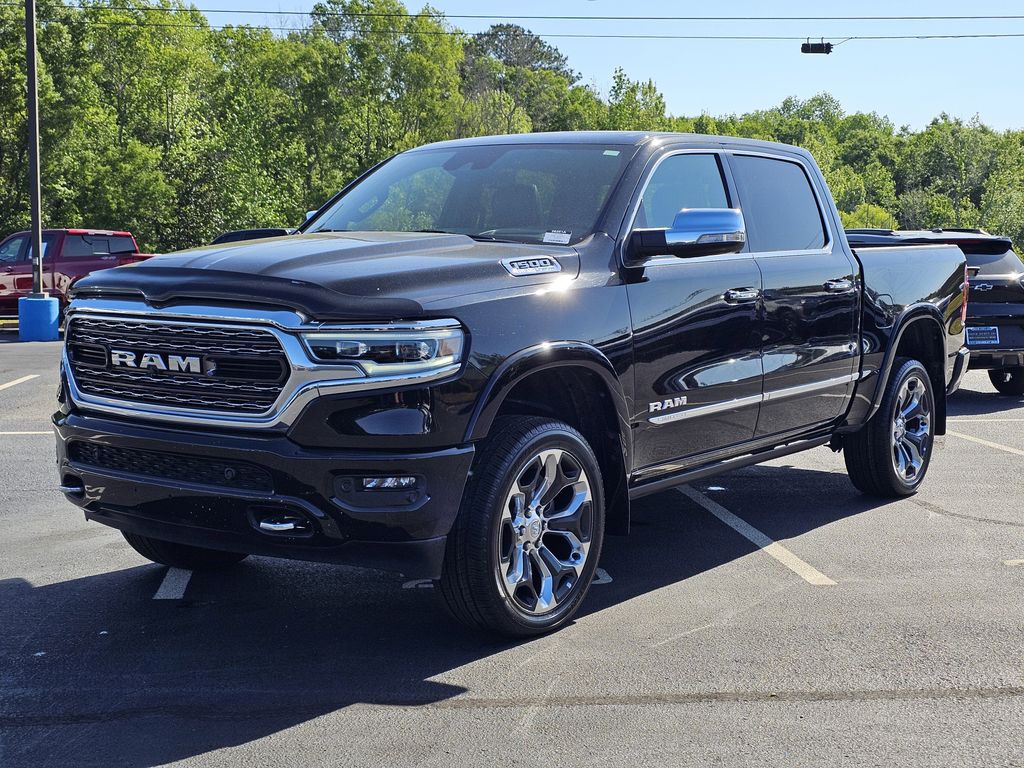 Diamond Black Crystal Pearlcoat 2022 RAM 1500 Limited Crew Cab 4WD Pickup Truck Four-Wheel Drive 8-Speed Automatic