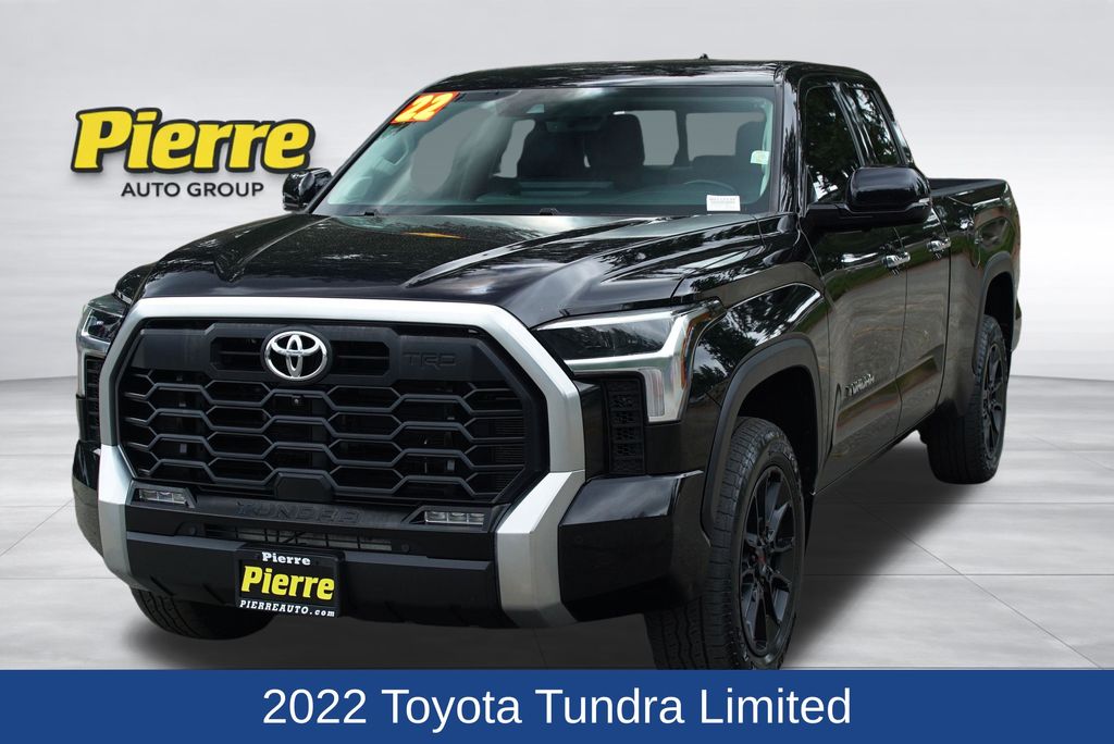 Midnight Black Metallic 2022 Toyota Tundra Pickup Truck Four-Wheel Drive Automatic
