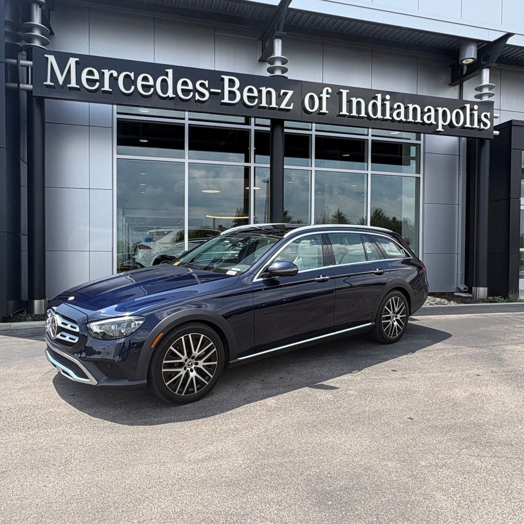 Lunar Blue Metallic 2021 Mercedes-Benz E-Class All-Terrain E 450 4MATIC AWD Wagon All-Wheel Drive 9-Speed Automatic