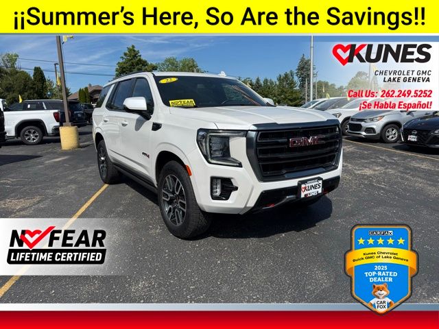 White Frost Tricoat 2022 GMC Yukon SUV / Crossover Four-Wheel Drive