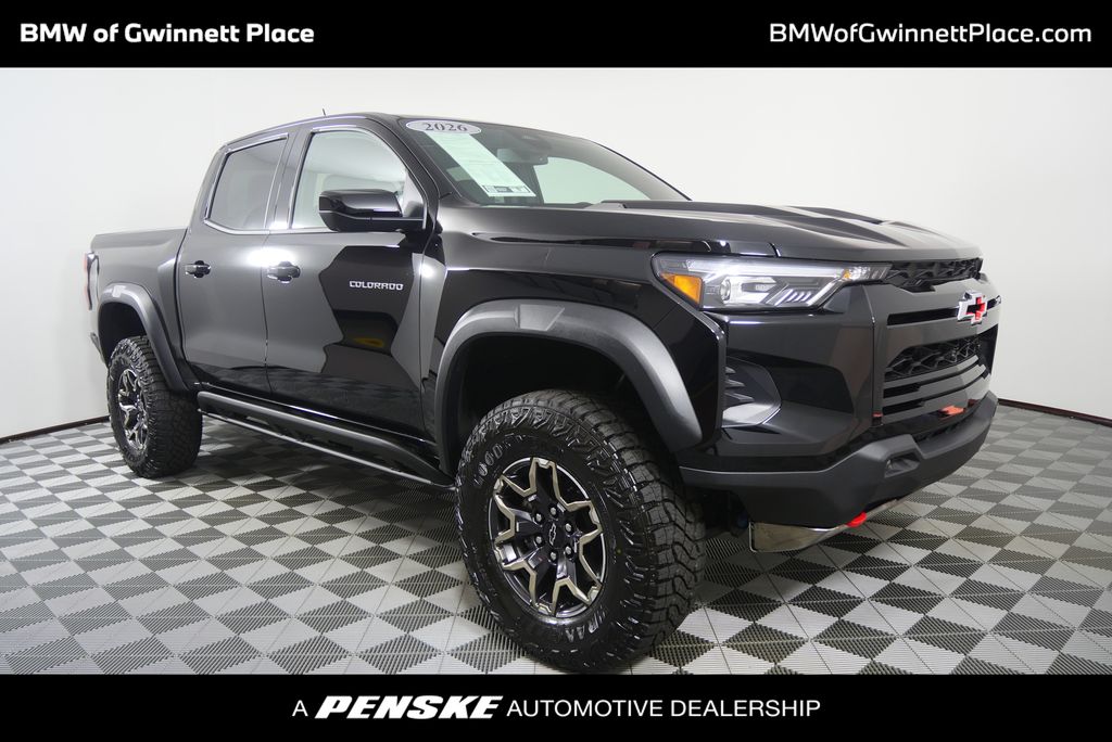 Black 2026 Chevrolet Colorado Pickup Truck Four-Wheel Drive 8-Speed Automatic