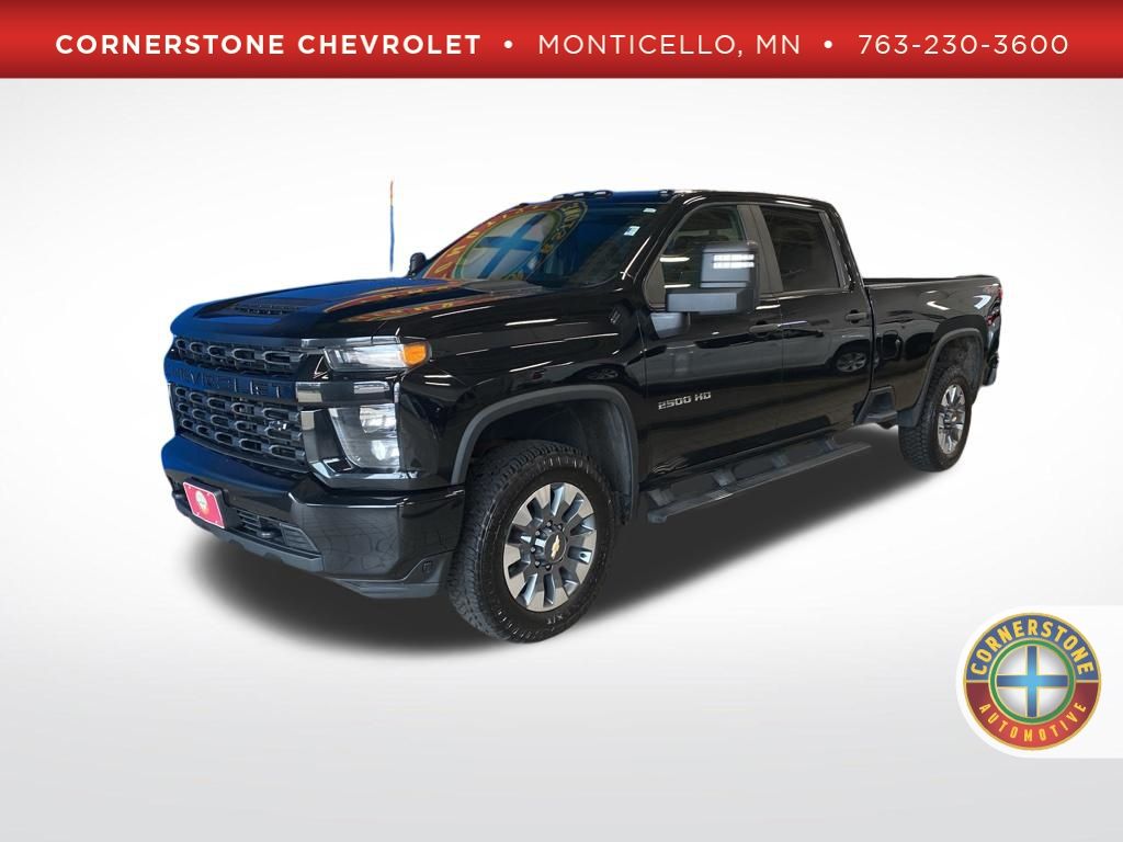 Black 2021 Chevrolet Silverado 2500HD Custom Crew Cab 4WD Pickup Truck Four-Wheel Drive 6-Speed Automatic