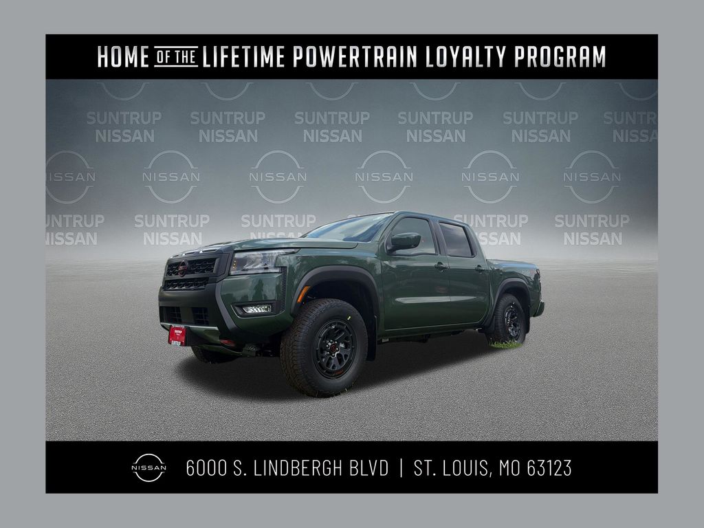 Tactical Green Metallic 2026 Nissan Frontier Pickup Truck Four-Wheel Drive 9-Speed Automatic Overdrive