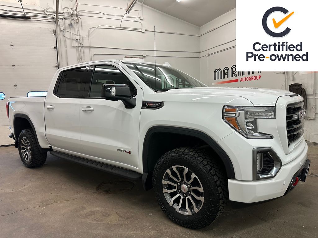 Summit White 2021 GMC Sierra 1500 AT4 Crew Cab 4WD Pickup Truck Four-Wheel Drive Automatic