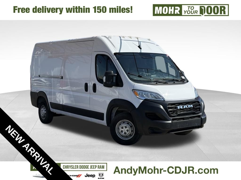 Bright White Clearcoat 2023 RAM ProMaster 2500 159 High Roof Cargo Van FWD Van Front-Wheel Drive 9-Speed Automatic