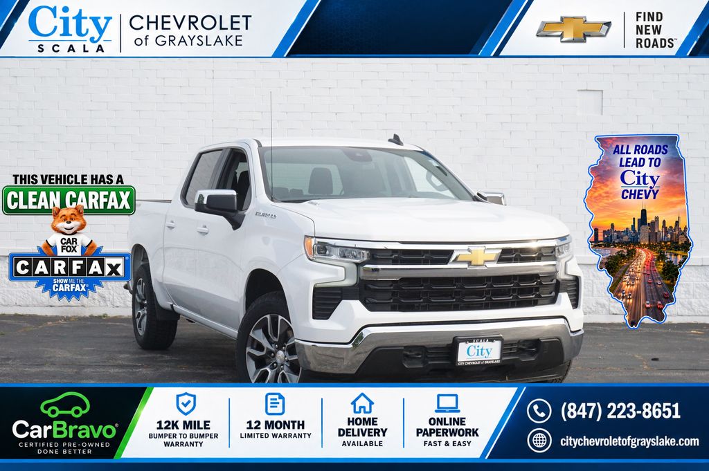 Summit White 2024 Chevrolet Silverado 1500 Pickup Truck Four-Wheel Drive 8-Speed Automatic