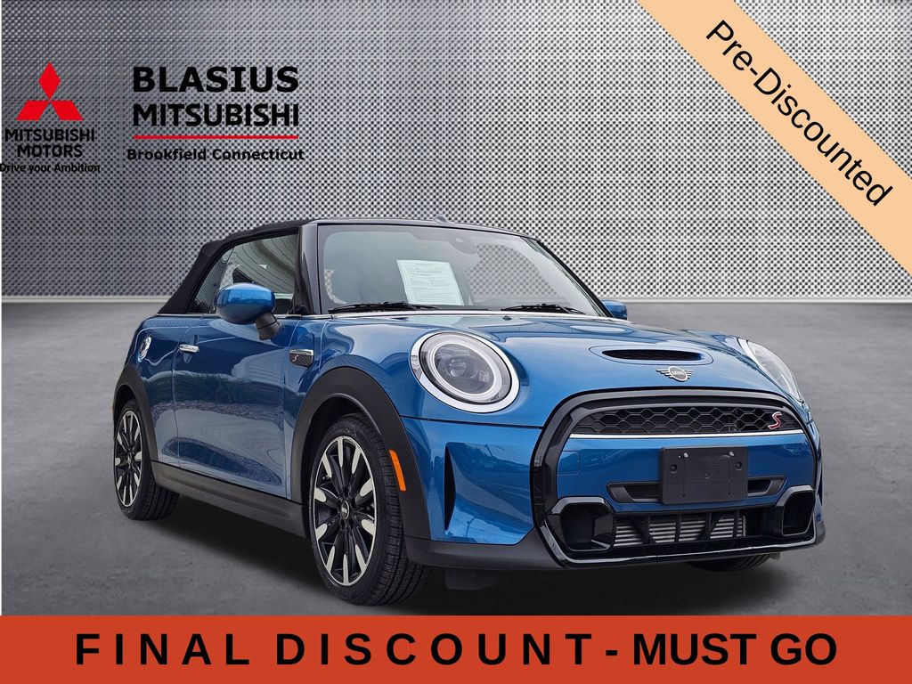 Island Blue Metallic 2023 MINI Cooper S Convertible FWD Convertible Front-Wheel Drive 7-Speed Automatic