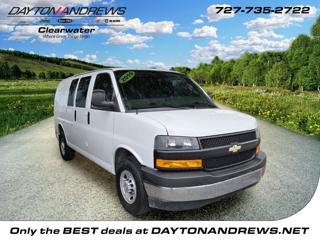 Summit White 2019 Chevrolet Express Cargo Van Rear-Wheel Drive 8-Speed Automatic Overdrive