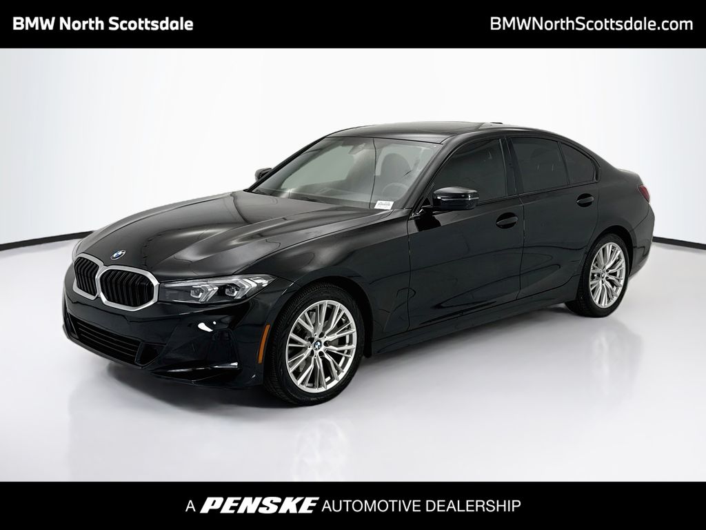 Jet Black 2023 BMW 3 Series Sedan Rear-Wheel Drive 8-Speed Automatic