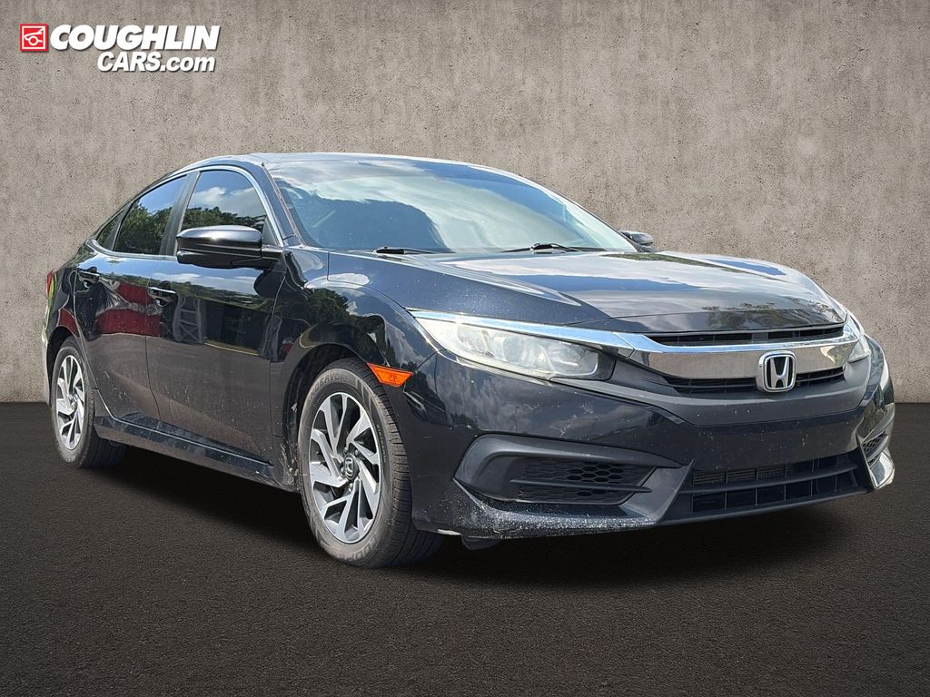 Crystal Black Pearl 2018 Honda Civic Sedan Front-Wheel Drive Continuously Variable Transmission