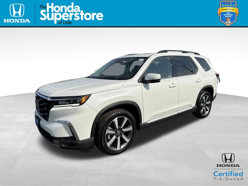 Platinum White 2025 Honda Pilot SUV / Crossover All-Wheel Drive Automatic