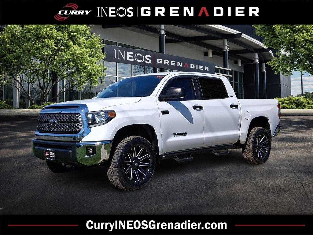 Super White 2019 Toyota Tundra SR5 CrewMax 5.7L 4WD Pickup Truck Four-Wheel Drive 6-Speed Automatic