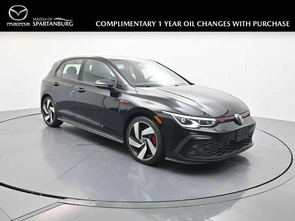 Blue 2024 Volkswagen Golf GTI Hatchback Front-Wheel Drive 7-Speed Dual Clutch