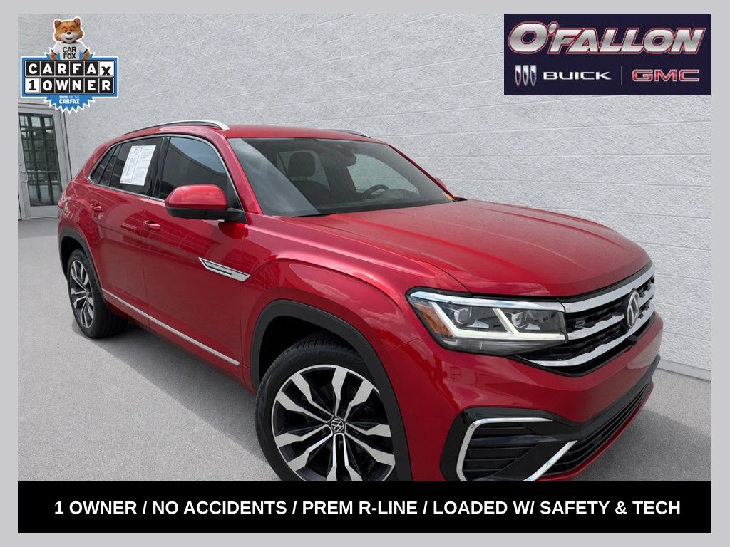 Aurora Red Metallic 2022 Volkswagen Atlas Cross Sport SUV / Crossover All-Wheel Drive 8-Speed Automatic