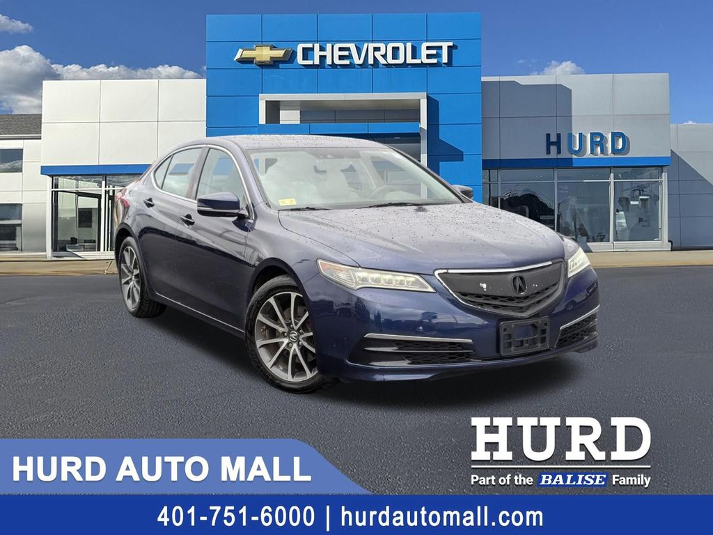 Blue 2015 Acura TLX V6 FWD with Technology Package Sedan Front-Wheel Drive 9-Speed Automatic