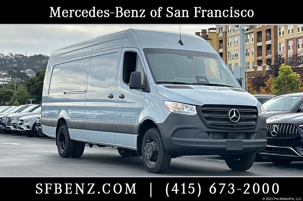 Silver Grey 2026 Mercedes-Benz Sprinter Cargo 3500 170 High Roof Extended RWD Van Rear-Wheel Drive 9-Speed Automatic