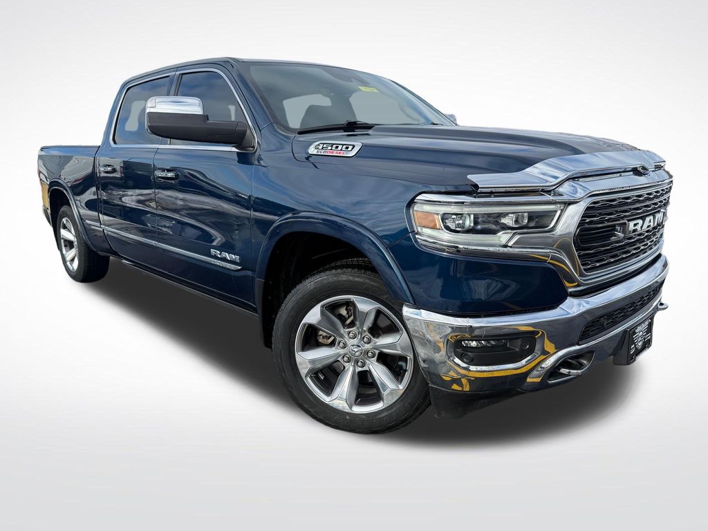 Patriot Blue Pearlcoat 2022 RAM 1500 Limited Crew Cab 4WD Pickup Truck Four-Wheel Drive 8-Speed Automatic