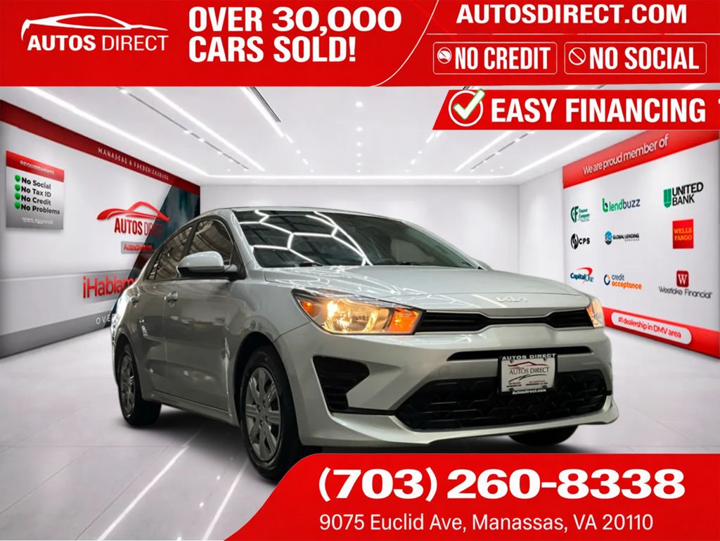 Silky Silver 2023 Kia Rio Sedan Front-Wheel Drive Continuously Variable Transmission