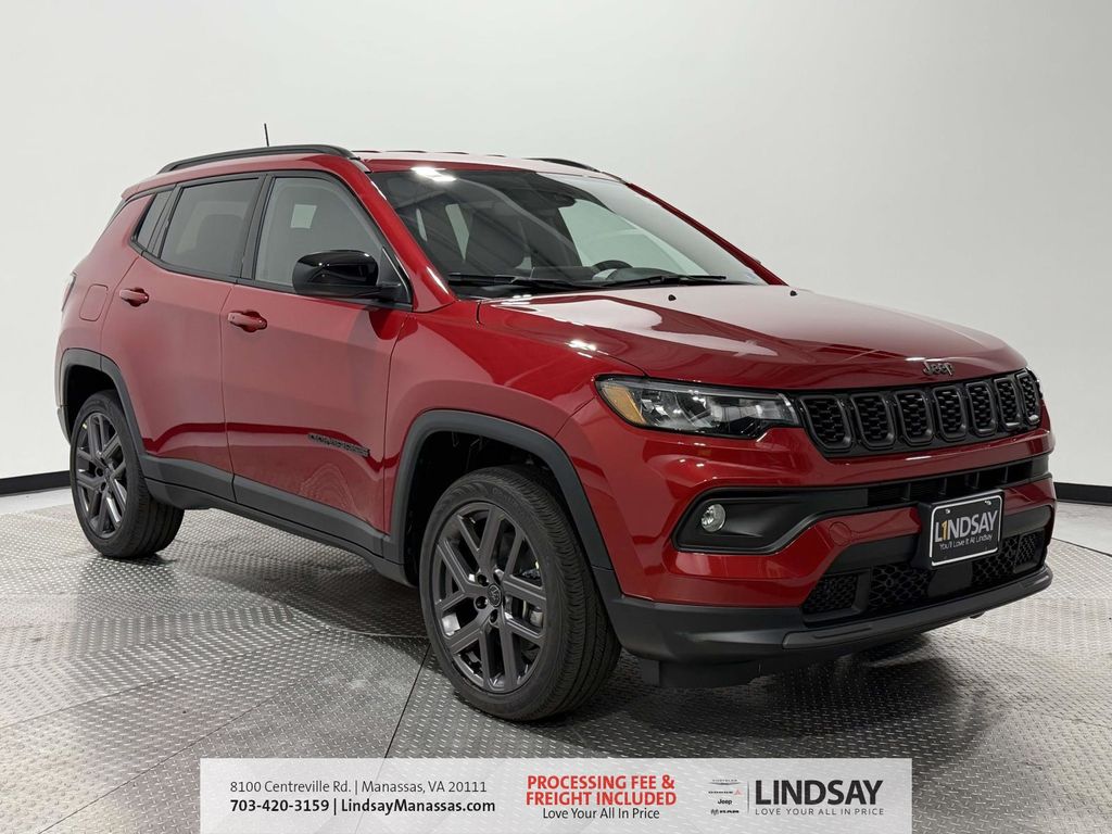 Red Hot Pearlcoat 2026 Jeep Compass Latitude 4WD SUV / Crossover Four-Wheel Drive 8-Speed Automatic
