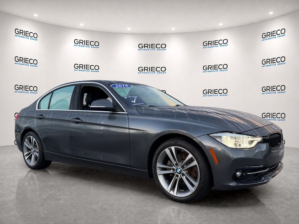 Mineral Gray Metallic 2018 BMW 3 Series Sedan All-Wheel Drive 8-Speed Automatic