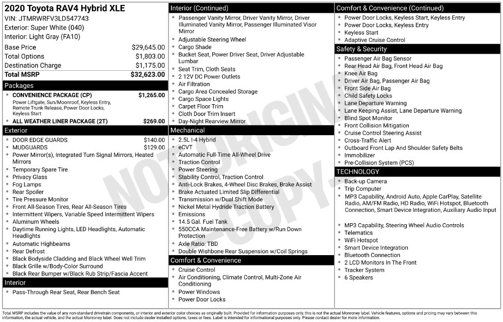 Certified Used 2020 White Toyota XLE image 27