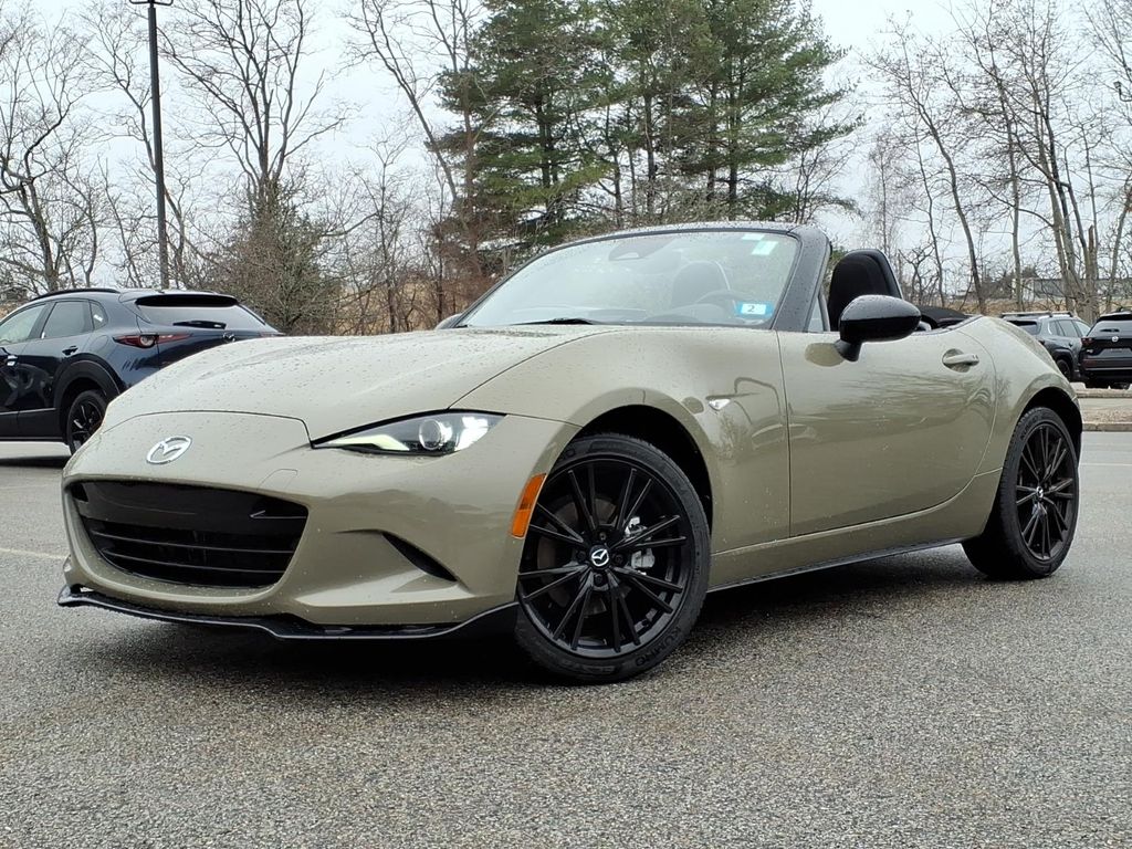 Zircon Sand Metallic 2024 Mazda MX-5 Miata Club RWD Convertible Rear-Wheel Drive 6-Speed Manual