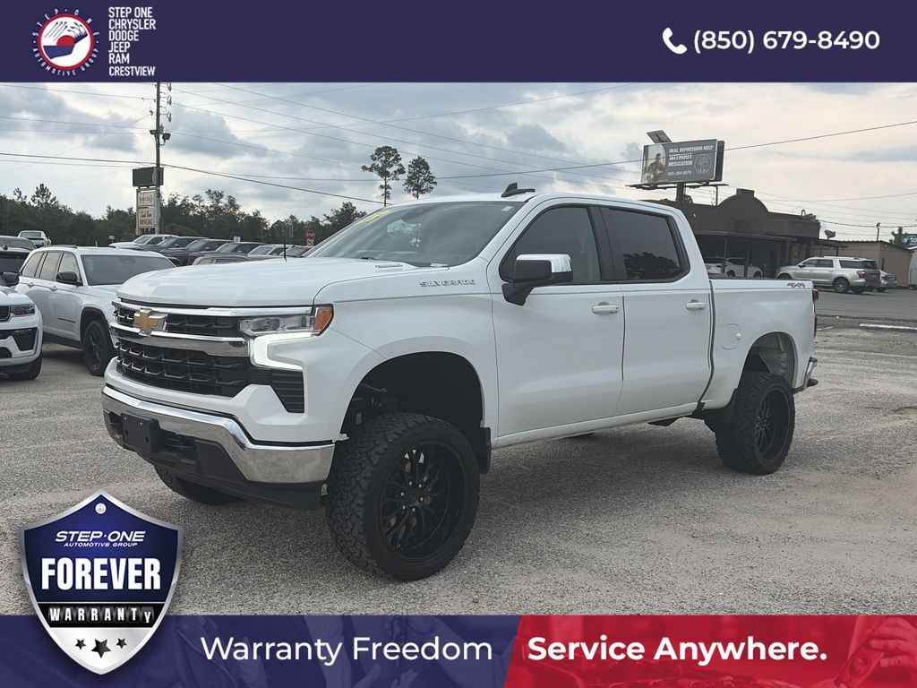 Summit White 2025 Chevrolet Silverado 1500 Pickup Truck Four-Wheel Drive 8-Speed Automatic