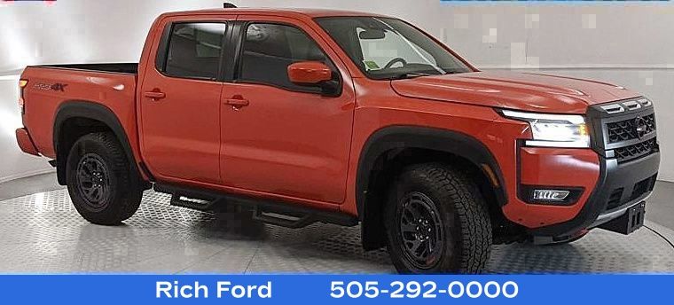 Afterburn Orange 2025 Nissan Frontier PRO-4X Crew Cab 4WD Pickup Truck Four-Wheel Drive 9-Speed Automatic Overdrive
