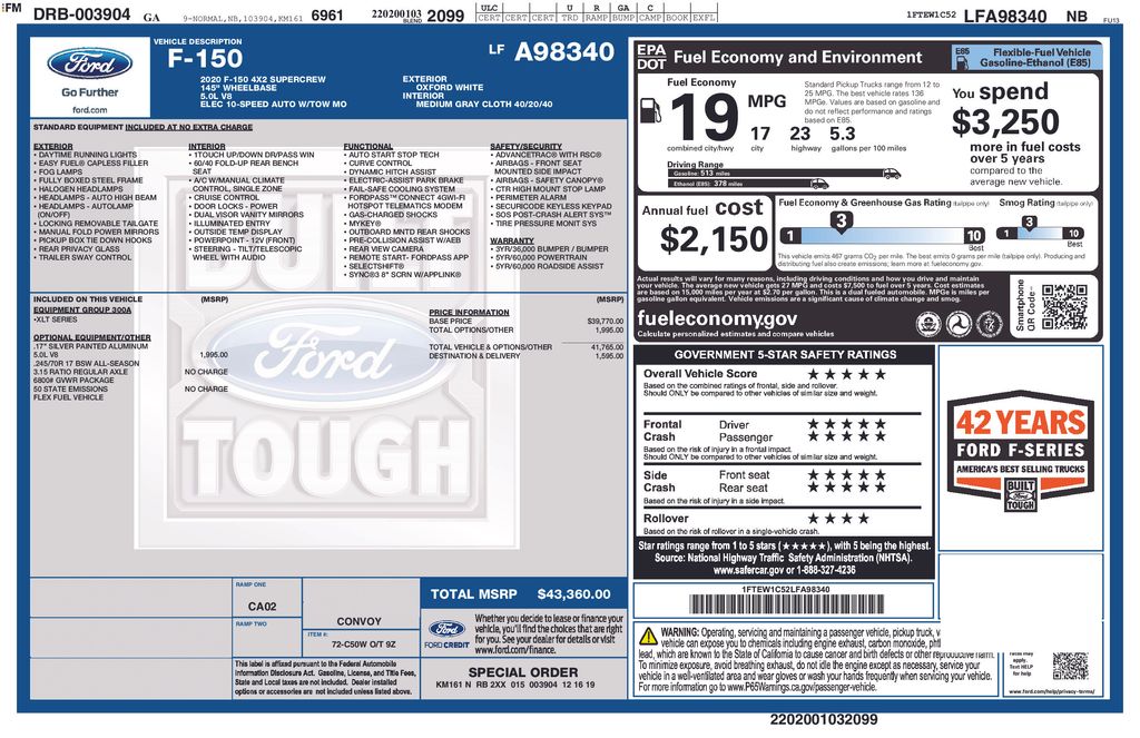 2020 Ford F-150 XLT photo
