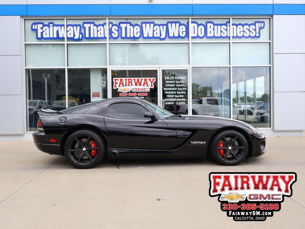 Viper Black Clearcoat 2008 Dodge Viper Coupe Rear-Wheel Drive 6-Speed Manual