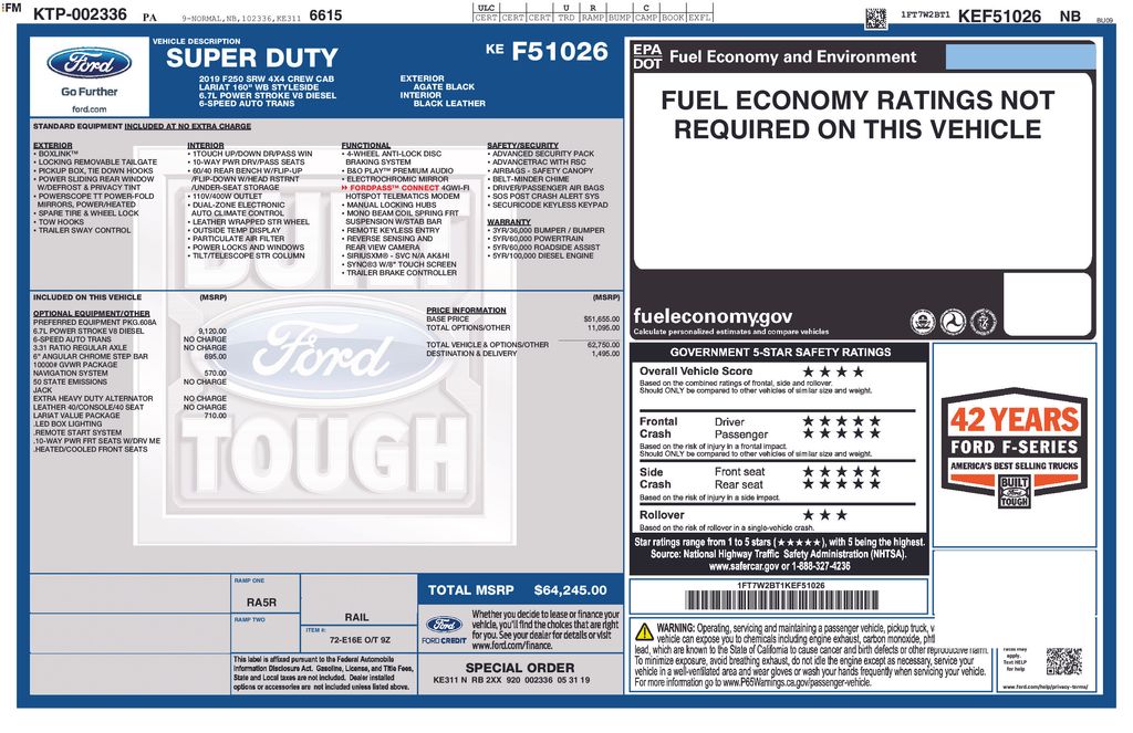 Used 2019 Black Ford Lariat image 2