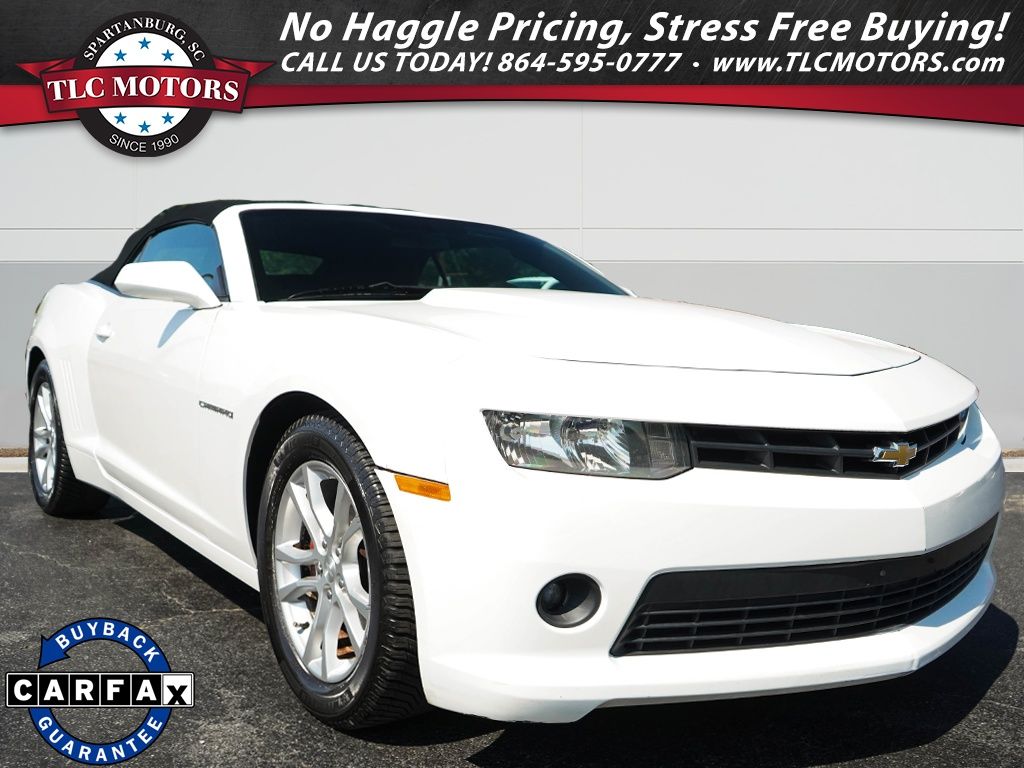Summit White 2015 Chevrolet Camaro Convertible Rear-Wheel Drive 6-Speed Automatic