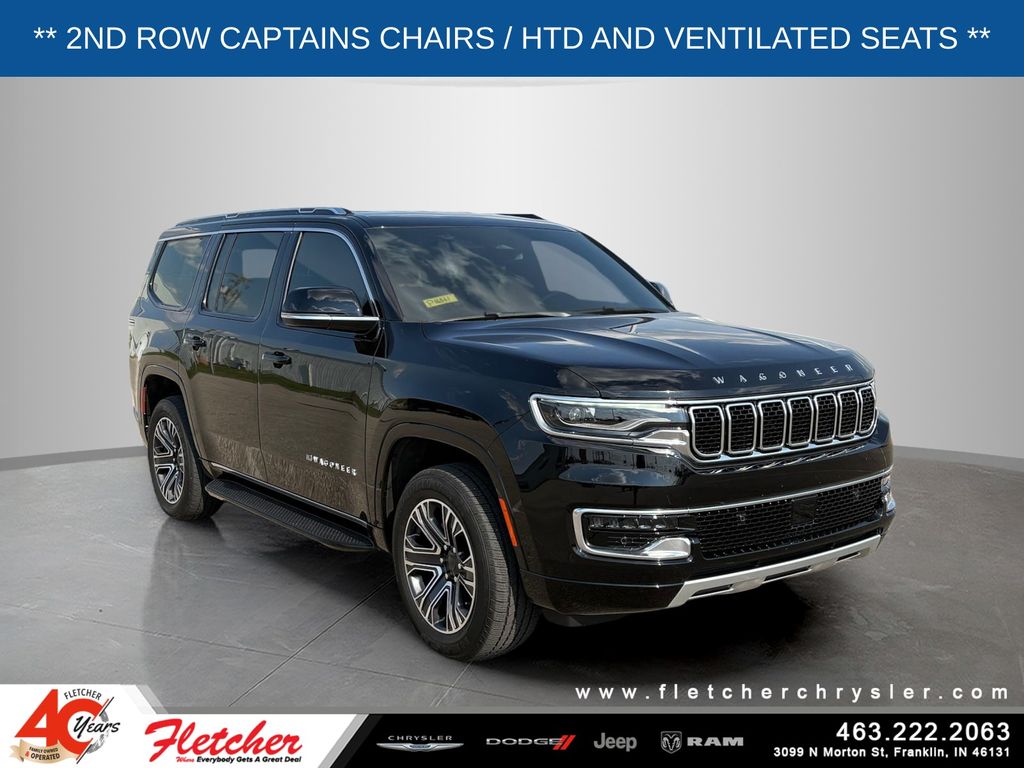 Diamond Black Crystal Pearlcoat 2024 Jeep Wagoneer SUV / Crossover Four-Wheel Drive 8-Speed Automatic