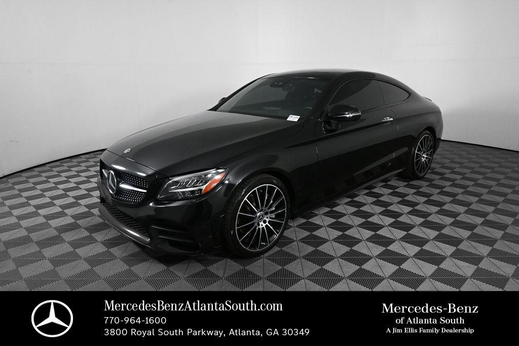 Obsidian Black Metallic 2022 Mercedes-Benz C-Class Coupe Rear-Wheel Drive 9-Speed Automatic