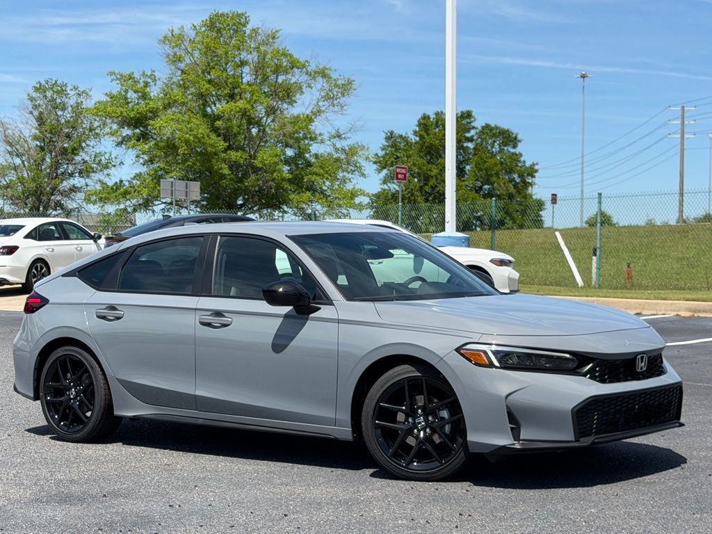 Urban Gray Pearl 2026 Honda Civic Hatchback Sport FWD Hatchback Front-Wheel Drive Continuously Variable Transmission