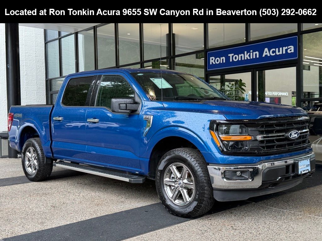 Atlas Blue Metallic 2025 Ford F-150 XLT SuperCrew 4WD Pickup Truck Four-Wheel Drive Automatic