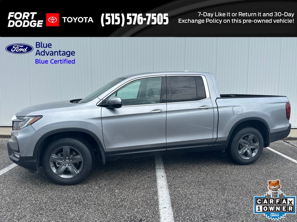 Lunar Silver Metallic 2023 Honda Ridgeline Pickup Truck All-Wheel Drive 9-Speed Automatic