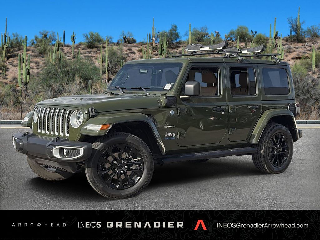 Sarge Green Clearcoat 2021 Jeep Wrangler 4xe SUV / Crossover Four-Wheel Drive 8-Speed Automatic