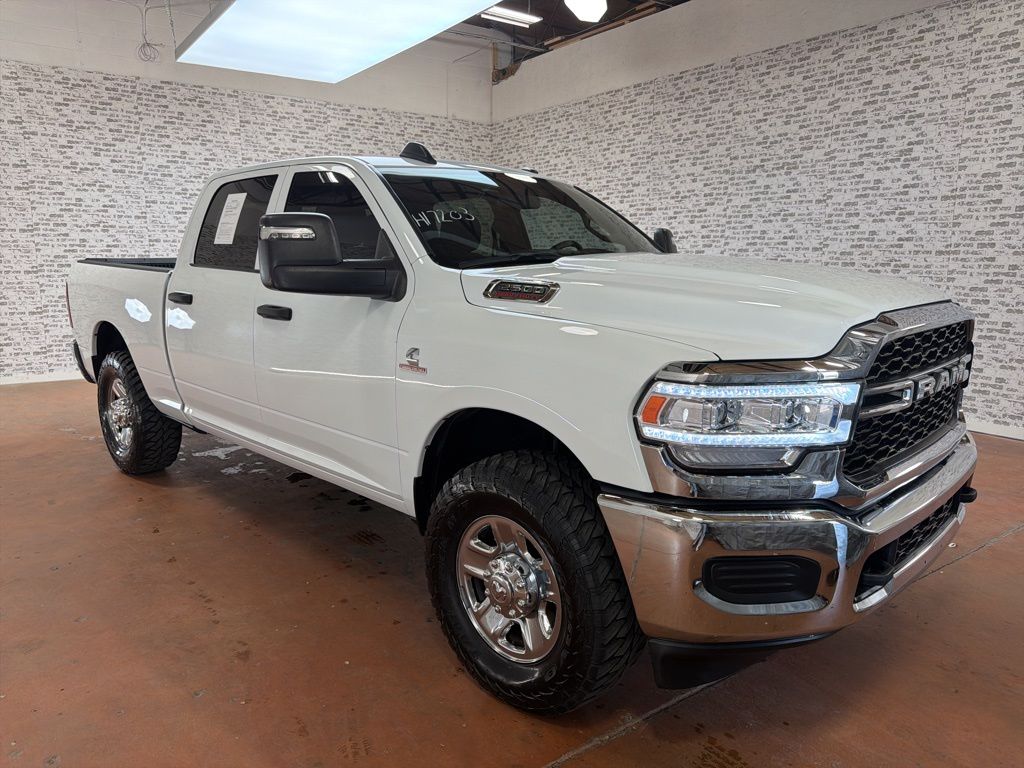 Bright White Clearcoat 2023 RAM 2500 Tradesman Crew Cab 4WD Pickup Truck Four-Wheel Drive 6-Speed Automatic