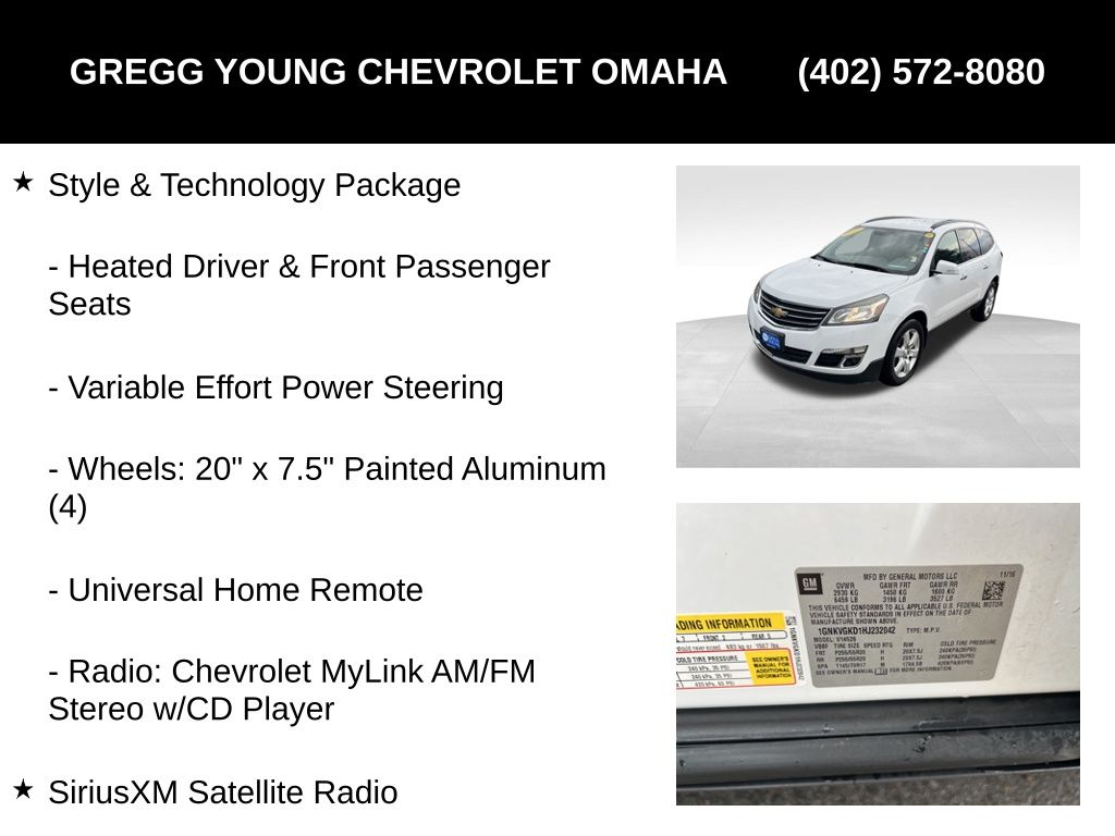 Used 2017 Chevrolet Traverse SUV
