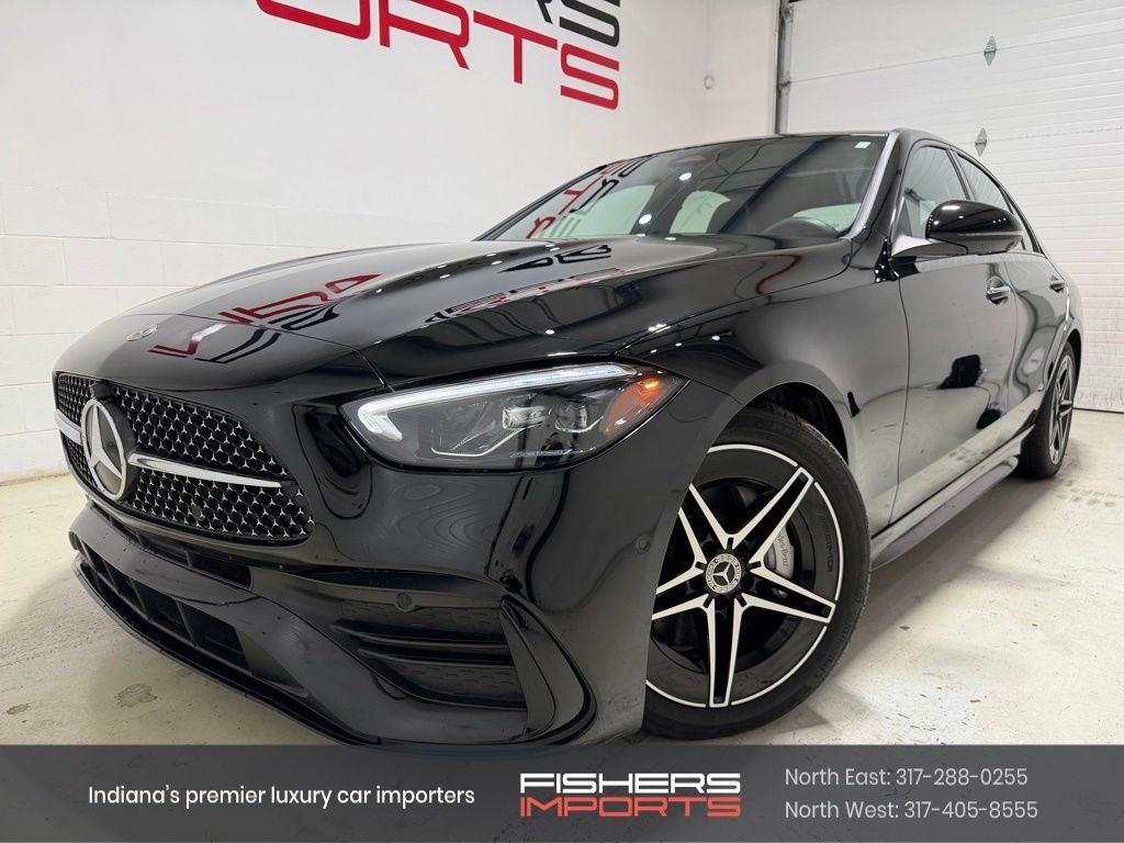 Black 2024 Mercedes-Benz C-Class C 300 4MATIC Sedan All-Wheel Drive 9-Speed Automatic