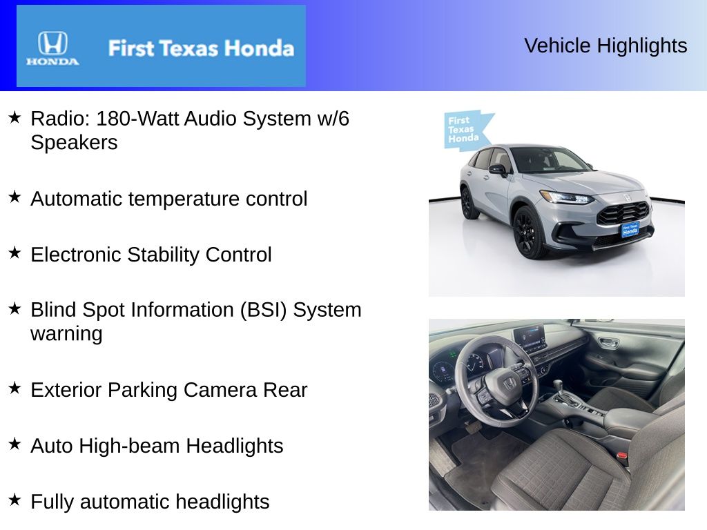 Used Car 2023 Honda Hr-v  Sport For Sale Under $30,000 In Austin, Texas