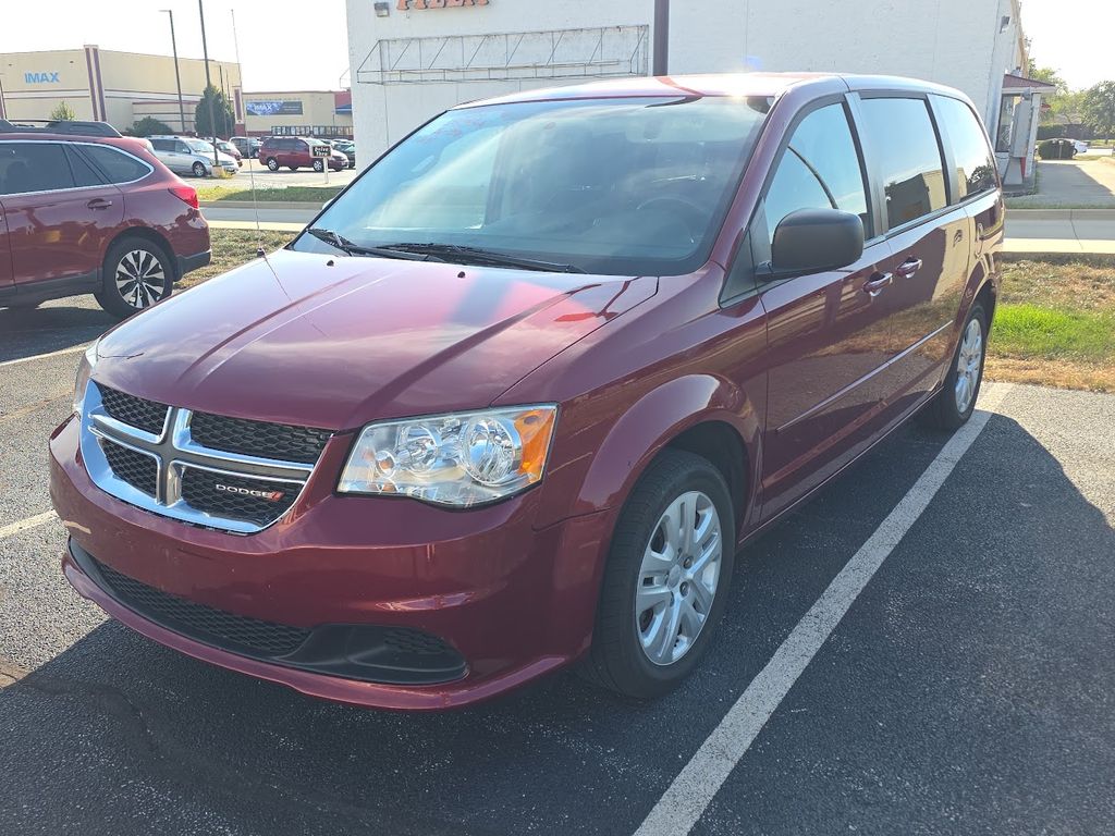 Deep Cherry Red Crystal Pearlcoat 2014 Dodge Grand Caravan Minivan Front-Wheel Drive 6-Speed Automatic