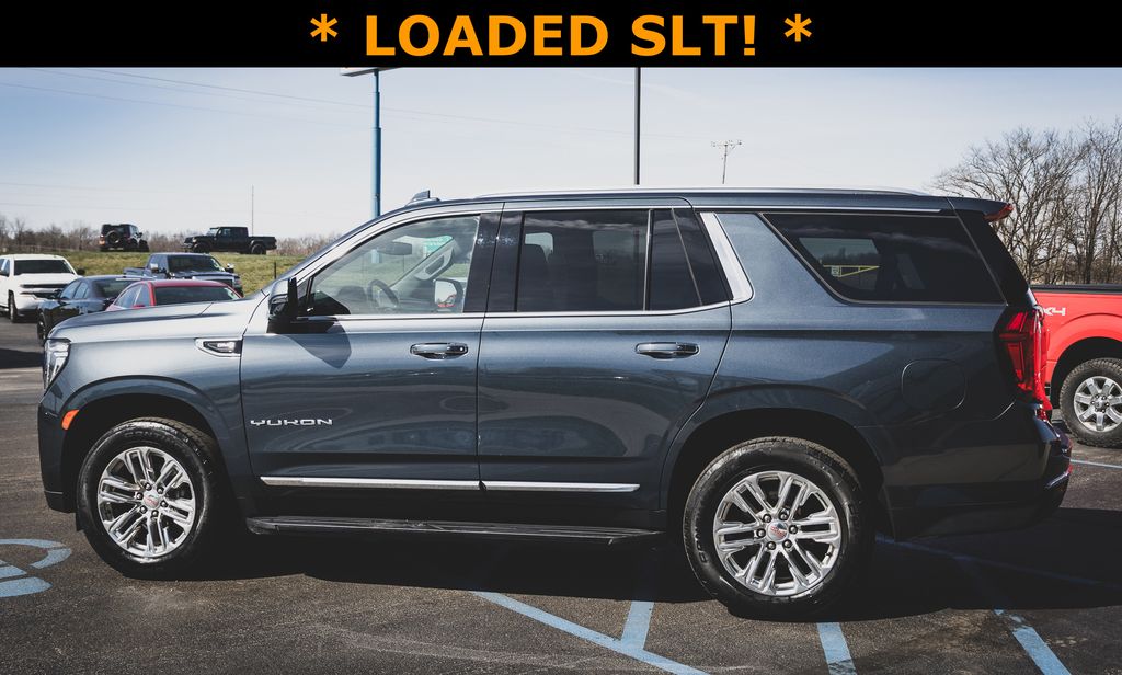 Gray (Dark Sky Metallic) 2021 GMC Yukon SLT 4WD SUV / Crossover Four-Wheel Drive