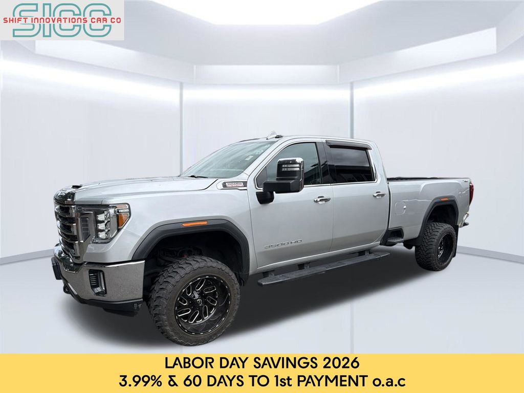 Silver 2020 GMC Sierra 3500HD Pickup Truck Four-Wheel Drive Automatic