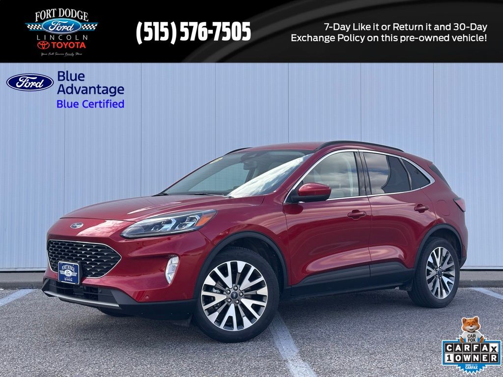 Rapid Red Metallic Tinted Clearcoat 2022 Ford Escape Titanium AWD SUV / Crossover All-Wheel Drive 8-Speed Automatic