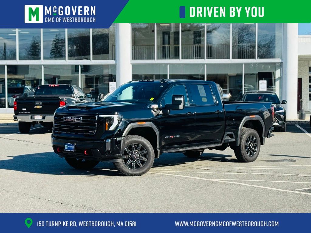 Onyx Black 2024 GMC Sierra 3500HD AT4 Crew Cab 4WD Pickup Truck Four-Wheel Drive Automatic