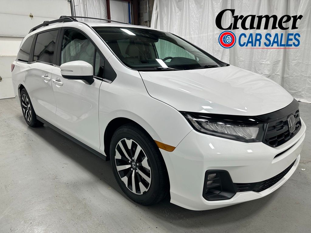 Platinum White Pearl 2025 Honda Odyssey EX-L FWD Minivan Front-Wheel Drive Automatic